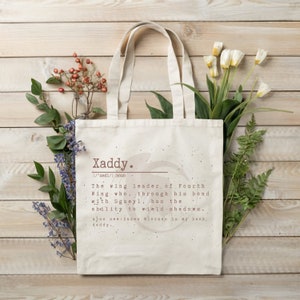 Xaddy Tote | Fourth Wing Bag | Iron Flame Tote | Fourth Wing Merch | Xaden Riorson | Basgiath | Iron Flame | Rebecca Yarros Merch | Violet