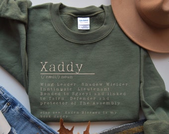 Xaddy, camiseta Xaddy, suéter Xaddy, Xaden Riorson, camiseta Xaden Fourth Wing, productos Fourth Wing, sudadera Iron Flame, ropa Rebecca Yarros