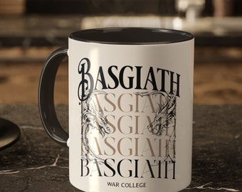 Basgiath War College Mug, Fourth Wing Coffee Cup, Romantasy Merch, Rebecca Yarros, Fantasy Merch, Iron Flame, Xaden Riorson, Violet Apparel