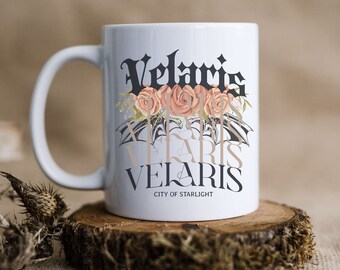 Velaris Kaffeetasse, Velaris Becher, ACOTAR Merch, City of Starlight Tasse, Sarah J Maas Merch, Buchliebhaber Geschenk, Buchbecher, Buchclub Geschenk, Bücherwurm