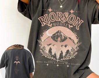 Xaden Riorson House, Basgiath War College Shirt, Fourth Wing Comfort Colors, Iron Flame Tee, Dragon Rider Merch, Rebecca Yarros Apparel,