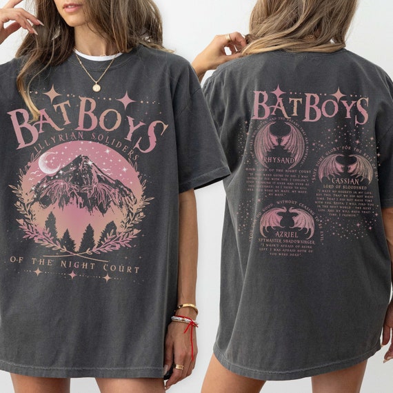 Bat Boys Shirt, ACOTAR Comfort Colors, Rhysand Tee, Cassian T-shirt, Sarah J Maas, Book Boyfriend, Team Bat Boys, Night Court, Velaris Merch