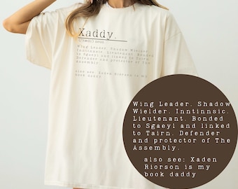 Xaddy, Camisa Xaddy, Camiseta Xaddy, Xaden Riorson, Camisa Xaden Cuarta Ala, Mercancía de Cuarta Ala, Camiseta Iron Flame, Ropa Rebecca Yarros