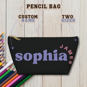 Custom Kids Pencil Pouch, Back To School Supplies, Kids Travel Bag, Personalized Children&#39;s Bag, Kids Pencil Case, Fun School Supplies,