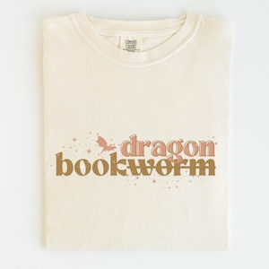 Fantasy Book Dragon Comfort Colors Shirt, Romantasy Tee, Bookish Shirt, Booktok Merch, Book Gift, Bookworm Gift, Book Club Shirt, Onyx Storm