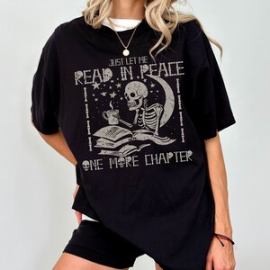 halloween book shirt, skeleton book worm shirt, booktrovert shirt, read in peace shirt, bookish merch, light academia, fantasy readers, literature shirt, funny bookish, romance reader, bookish gift for her, book nerd tee, library shirt, velaris shirt