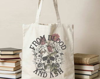 From Blood and Ash Tote, We Will Rise Merch, Jennifer Armentrout, Poppy and Hawke, The Red Pearl, FBAA Tote Bag, Dark Romance, Romantasy Bag