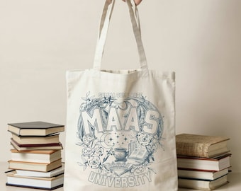 Sarah J Mass Tote Bag, ACOTAR Series, SJM Shopping Bag, Crescent City Merch, Throne of Glass Present, Velaris Book Bag, Book Lover Gifts