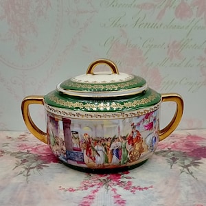 Sugar Bowl, Royal Epiag, Art Deco, Porcelain, Czechoslovakia, Home Decor, Fall, China Display, Antique, Fine China,