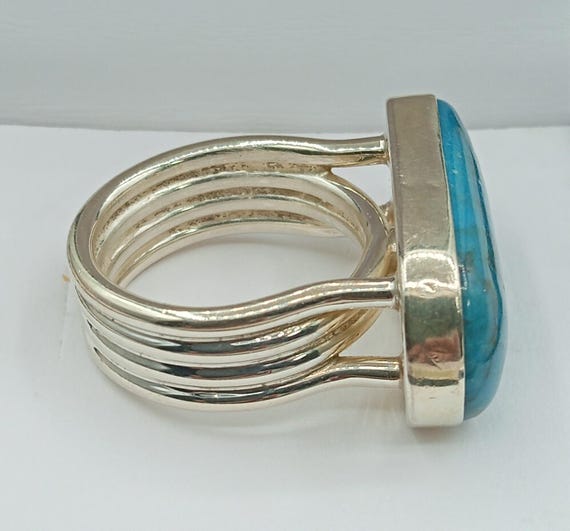 STERLING RING, Jay King, Rectangular, Turquoise, … - image 5