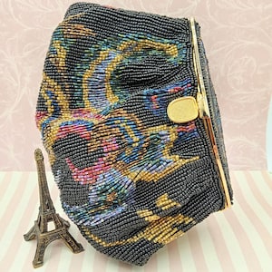 Evening Bag, Black,Gold, Multi Color Beads, Beaded, Wedding, Prom, Bridesmaid, Purses, Special Occasion, Dressy, Mother&#39; Day,