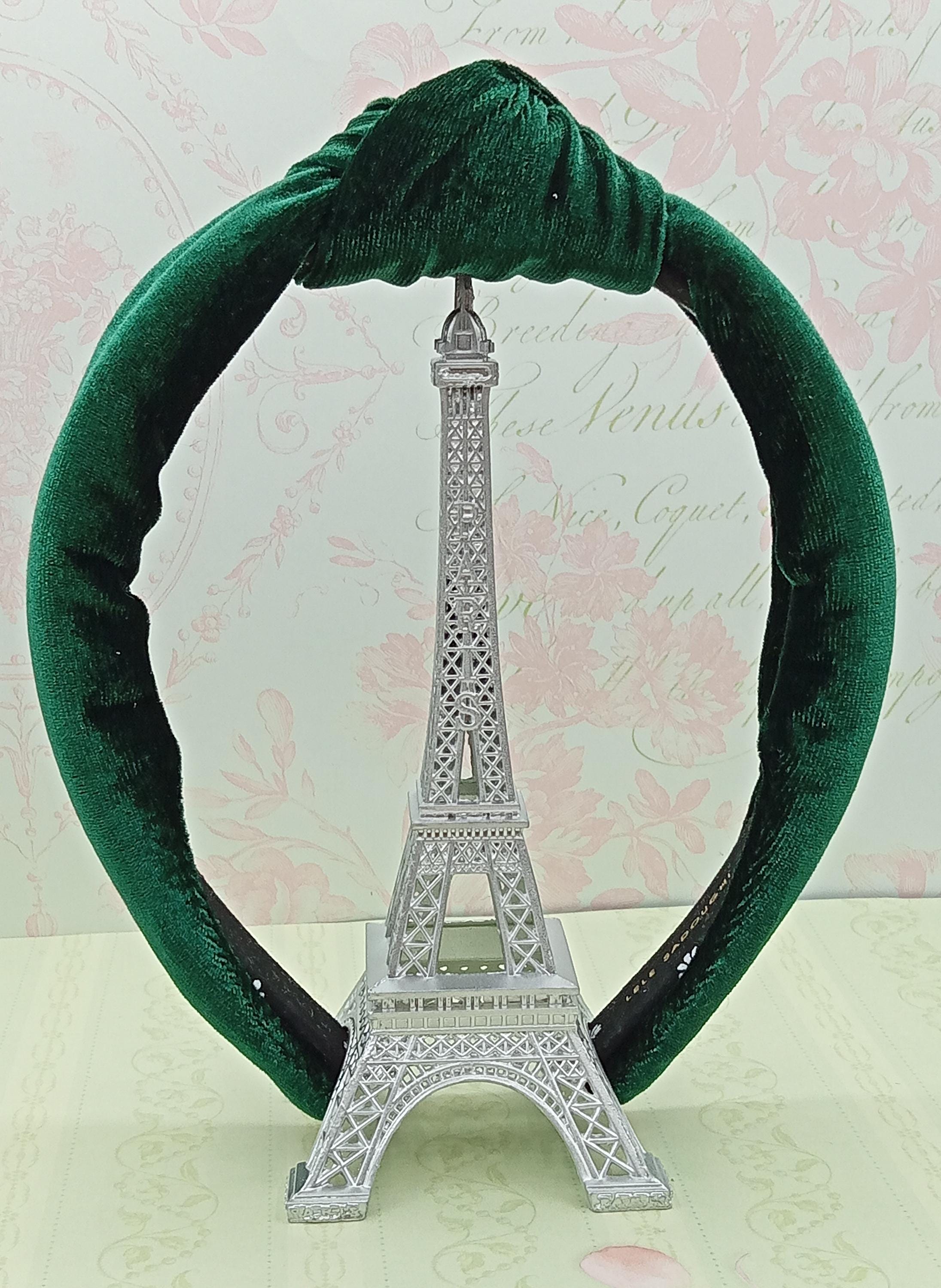 LELE SADOUGHI, Green, Velvet, Headband, Engagement, Hair 