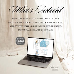 We Can Bearly Wait Baby Shower Website Template with RSVP, Editable Canva Website, Teddy Bear Invite, Digital Invitation