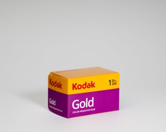 Película fotográfica Kodak Gold 200 de 35 mm en color – ISO 200 / 24 exposiciones / Nueva y sellada