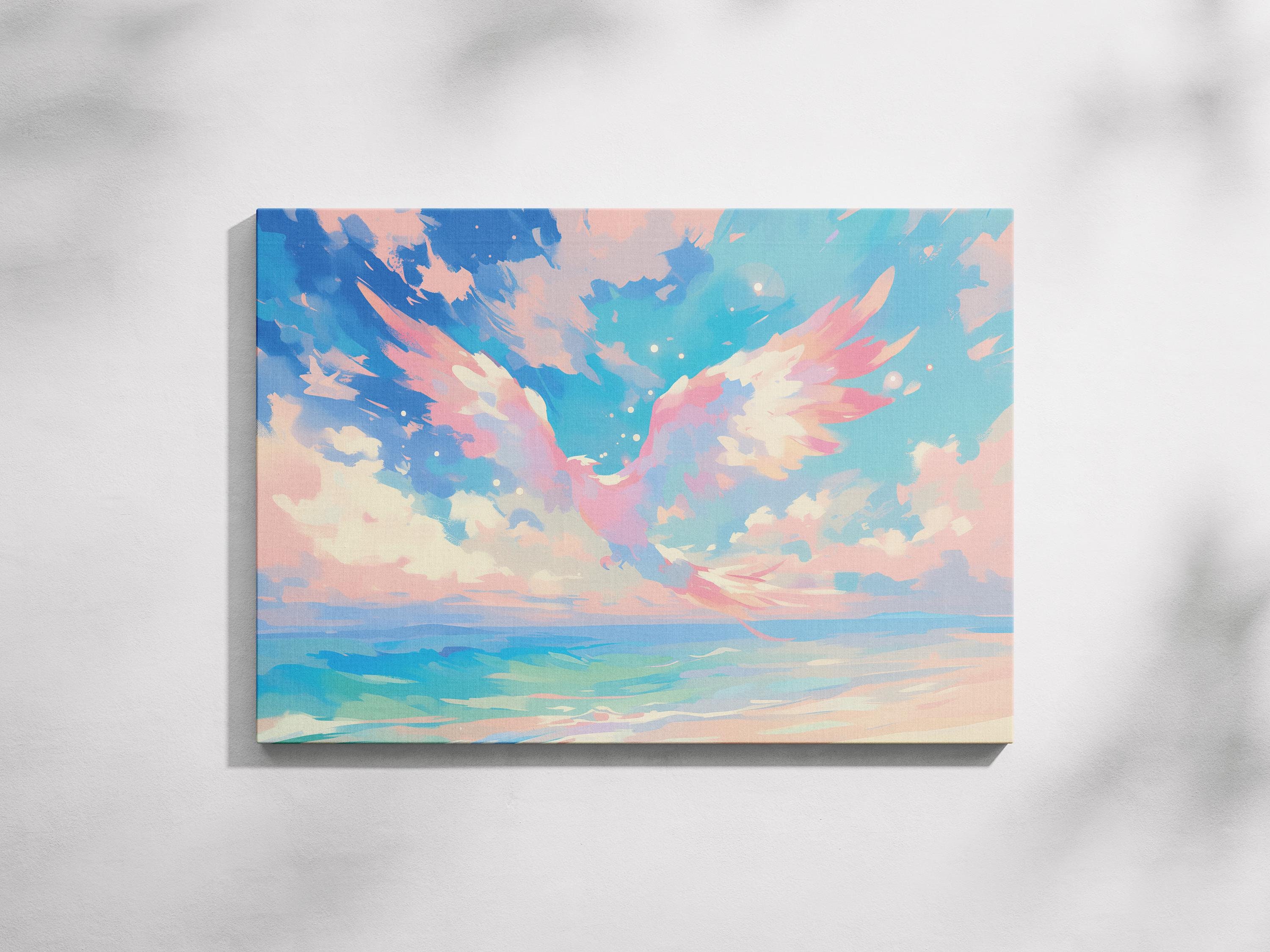 Phoenix Sunset Landscape Art Coastal Wall Art Cottagecore Decor Pink ...