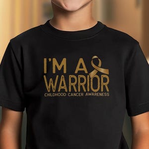 Kinder-Krebs-Bewusstseins-Jugend-Hemd, Kinderkrebs-Hemd, Kinderkrebs-T-Stück, Kinderkrebs-T-Stück, Goldband-Jugend, Krebs-Krieger