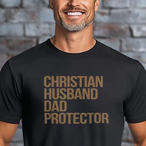 Christian Husband Dad Protector Shirt Christian Father&#39;s Day Shirt Christian Apparel Christian Shirt Gift for Christian Men Gift for Dad