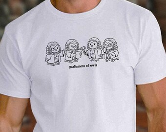 Unisex "Parliament of Owls" Shirt | Collective Nouns T-Shirt, Grammar Humor, Funny Animal Tee
