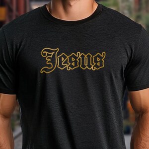 Jesus Shirt Christian Shirt Jesus Christian TShirt Blackletter Jesus Shirt Gift for Christian Men Christian Apparel Jesus TShirt