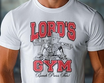 Cotton Jersey "Lord's Gym" T-Shirt | Unisex Christian Apparel, Christian Workout Tee