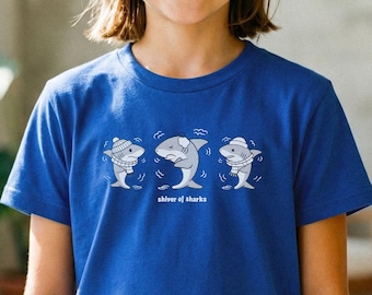 Youth "Shiver of Sharks" Shirt | Unisex Collective Nouns T-Shirt, Grammar Humor