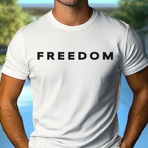 ユニセックス「フリーダム」シャツ | 保守派クリスチャンアパレル、愛国者、アメリカ第一主義