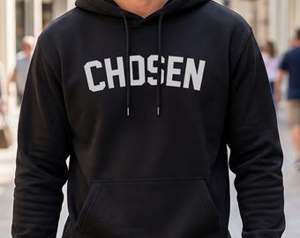 "Unisex ""Chosen"" Kapuzenpullover | Unisex Christian Bekleidung, auf Glauben basierende Kleidung, Kapuzen-Sweatshirt