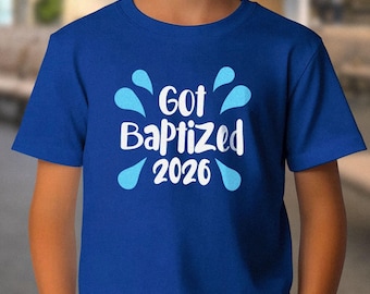 Jugend "Ich habe getauft" Custom Jahr Shirt | Unisex Kinder Tauf-Shirt