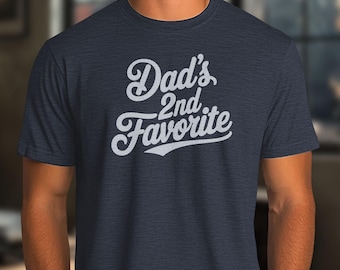 "Erwachsene ""Papas 2nd Lieblings"" Kinder T-Shirt |." Unisex Familie Humor Shirt, Lieblingskind, zweites Kind