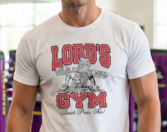Baumwoll-Jersey ""Lord's Gym"" T-Shirt | Unisex Christian Bekleidung, Christian Workout Tee