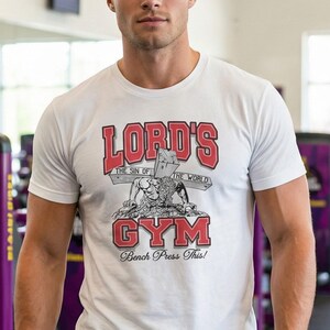 Camiseta de algodón "Lord's Gym" / Ropa cristiana unisex, camiseta cristiana para entrenar