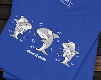 Unisex "Shiver of Sharks" Shirt | Collective Nouns T-Shirt, Grammar Humor