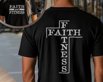 Unisex ""Glaube und Fitness"" Shirt | Jersey Knit Christian Apparel, Front Back Graphic T-Shirt
