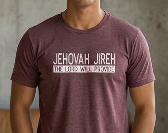 Camiseta Jehová Jireh "El Señor proveerá" / Ropa cristiana unisex, camiseta con nombres de Dios