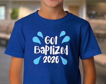 Camiseta juvenil personalizada con el año de bautismo / Camiseta unisex para niños