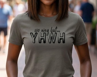 Camiseta para mujer "No Way But Yahweh" YHWH / Ropa cristiana para mujer, camiseta deportiva cristiana