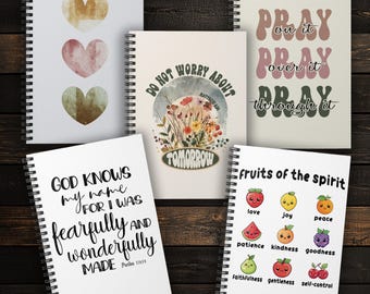 Carnets de notes inspirés par la foi | Journaux chrétiens, notes bibliques, citations préférées, journal intime chrétien