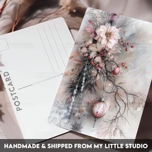Postcard Print Victorian Floral Shabby Chic | Single Postcard | A6 | 4x6 | Glossy finish | Rounded Corners | Penpals | Printed | PC587