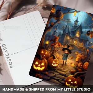 Postcard Print Halloween Trick or Treat | Single Postcard | A6 | 4x6 | Glossy finish | Rounded Corners | Penpals | Printed & Shipped | PC547