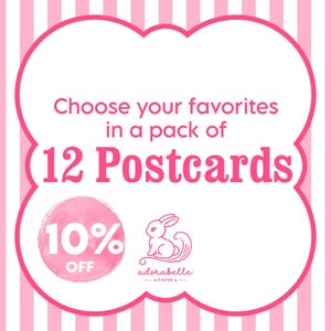 12-pack Postcards - Choose your designs! Save 10%