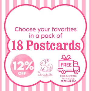 18-pack Postcards - Choose your designs! Save 12%