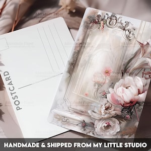 Postcard Print Victorian Floral Shabby Chic | Single Postcard | A6 | 4x6 | Glossy finish | Rounded Corners | Penpals | Printed | PC592