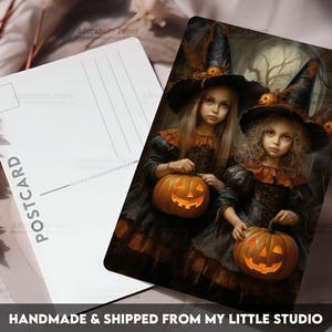 Postcard Print Halloween Trick or Treat | Single Postcard | A6 | 4x6 | Glossy finish | Rounded Corners | Penpals | Printed & Shipped | PC559