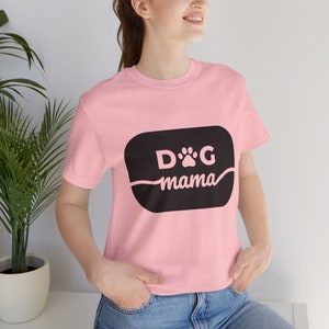 Dog Mama T-Shirt, Paw Print Tee, Pet Lover Gift, Women&#39;s Graphic Shirt, Fur Baby Fashion, Dog Owner Apparel, Cute Mom Shirt