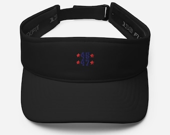 4547 Trump Supporter Visor - Patriotic Sun Protection for Proud Conservatives - Adjustable and Comfortable Fit