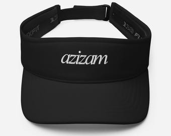 Azizam Embroidered Visor – Cute Persian Pet Name Cap, Adjustable Fit, Low-Profile Unisex Summer Hat