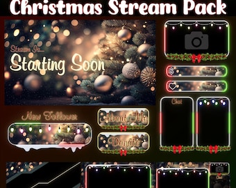 Christmas Twitch Overlay Package | Animated Stream Assets (Instant Download)