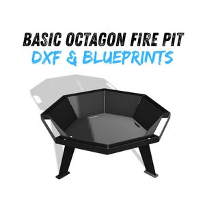 Basic Octagon Fire Pit DXF & Blueprints
