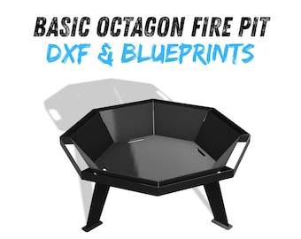 Basic Octagon Fire Pit DXF & Blueprints