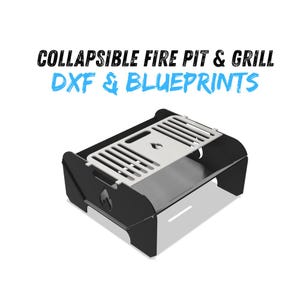 Collapsible Fire Pit and Grill DXF & Blueprints